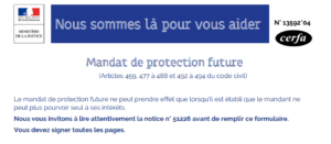 lasting power of attorney in France