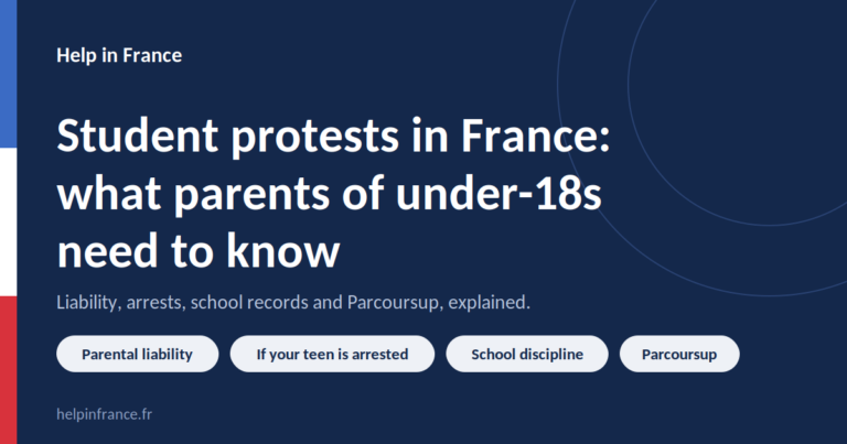 Student protests in France: what parents of under-18s need to know